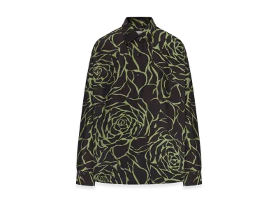 DRIES VAN NOTEN Women's Long-Sleeved Shirt With All-Over Print "Black"