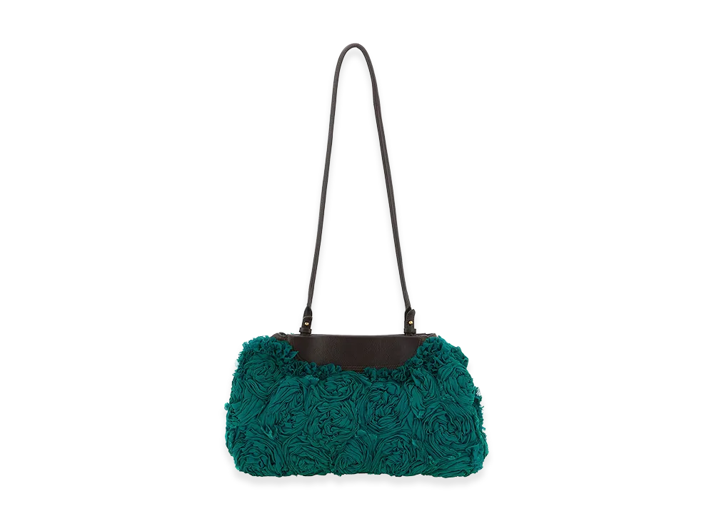 DRIES VAN NOTEN Women's Rose Pattern Shoulder Bag "Green"