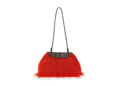 DRIES VAN NOTEN Women's Fringed Shoulder Bag "Red"
