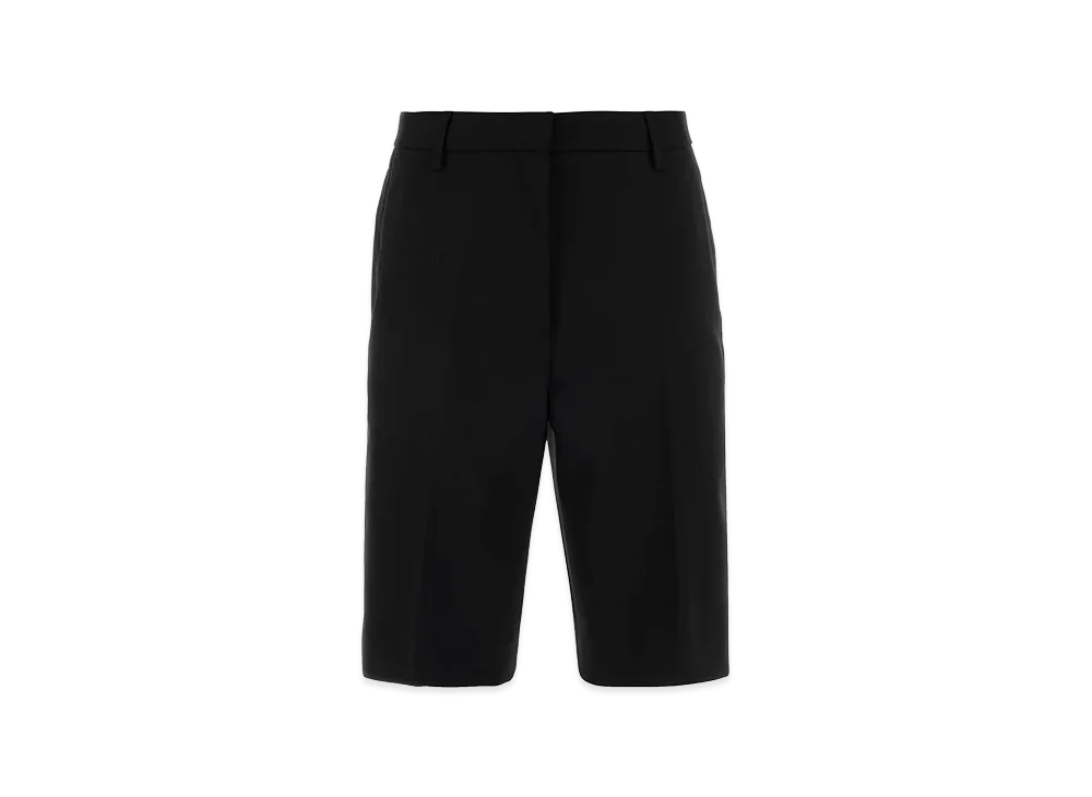 DRIES VAN NOTEN Women's Stretch Gabardine Pilar Bermuda Shorts "Black"