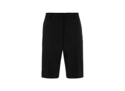 DRIES VAN NOTEN Women's Stretch Gabardine Pilar Bermuda Shorts "Black"