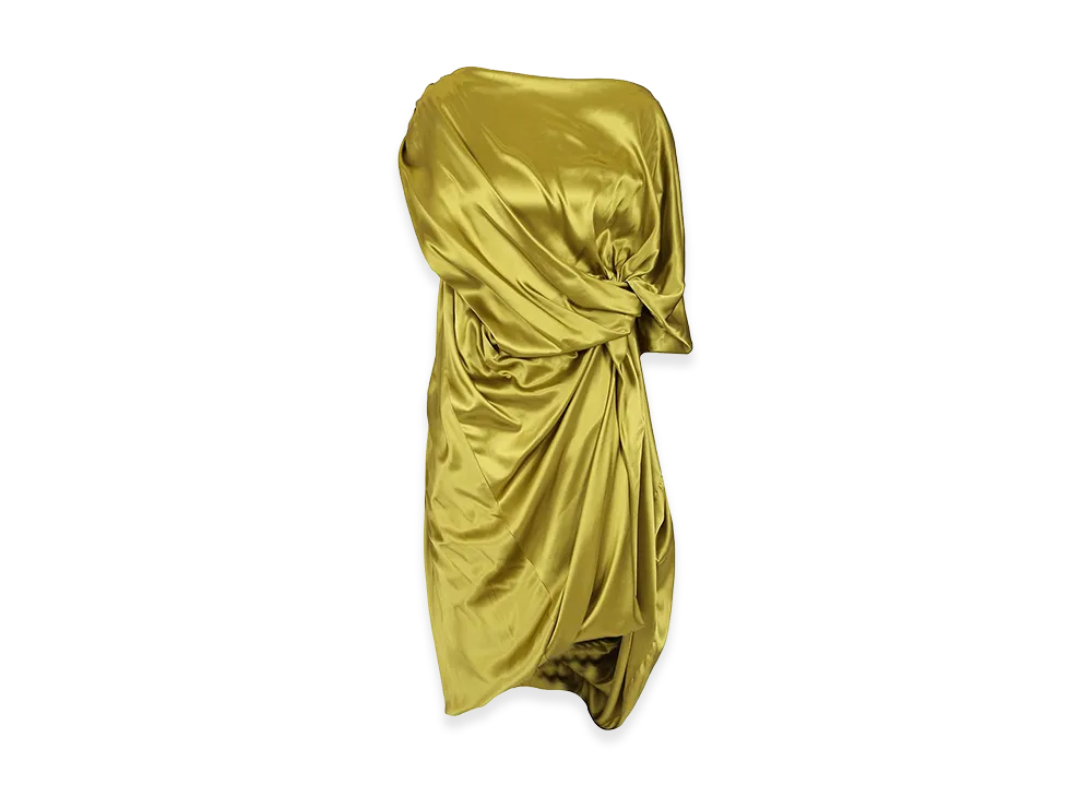 DRIES VAN NOTEN Women's Draped Dress "Green"