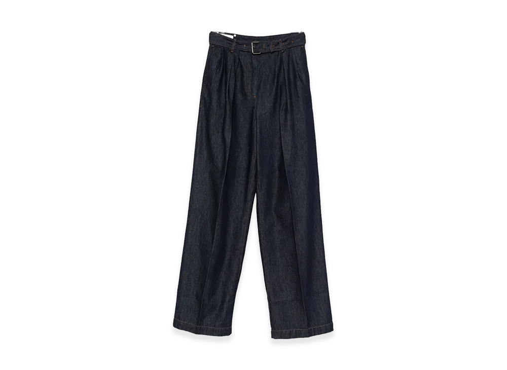 DRIES VAN NOTEN Women's Belted Denim Pants "Blue"