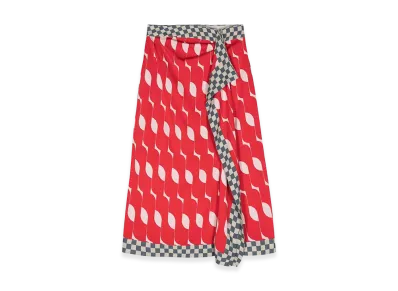 DRIES VAN NOTEN Women's Midi Skirt "Red"