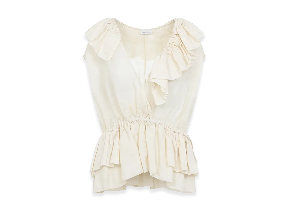 DRIES VAN NOTEN Women's Cally Bis Top "White"