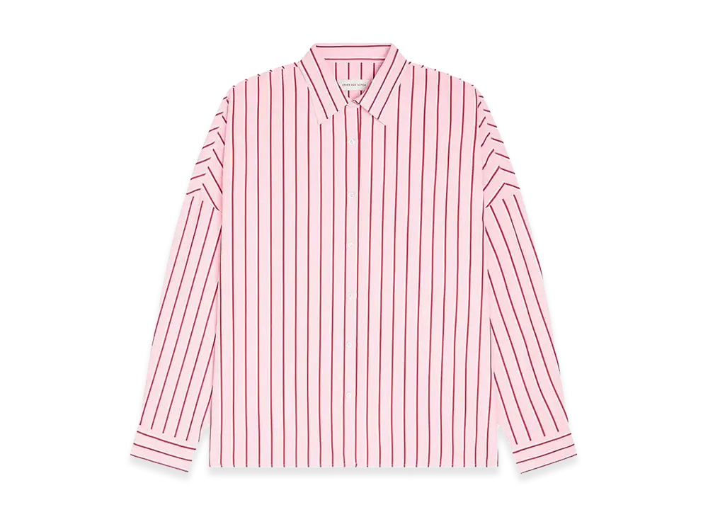 DRIES VAN NOTEN Women's Striped Shirt "Nude/Neutrals/Pink"