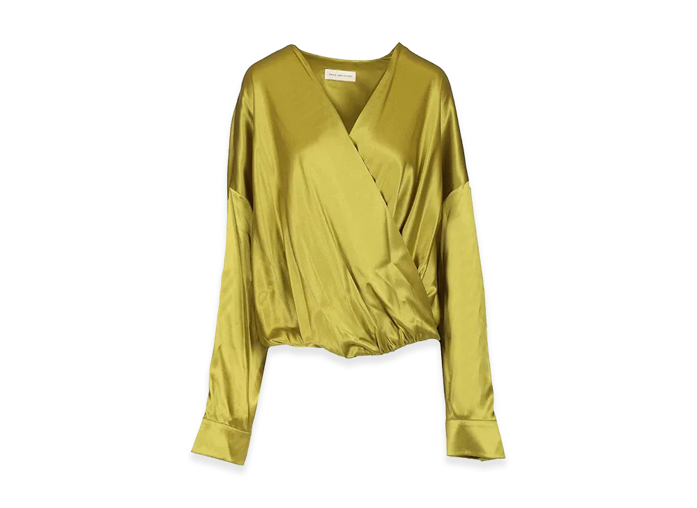 DRIES VAN NOTEN Women's Draped Top "Green"