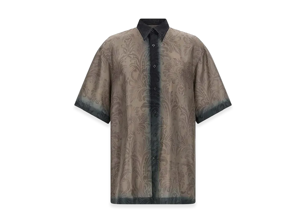 DRIES VAN NOTEN Silk Shirt With Shaded Effect "Blue"