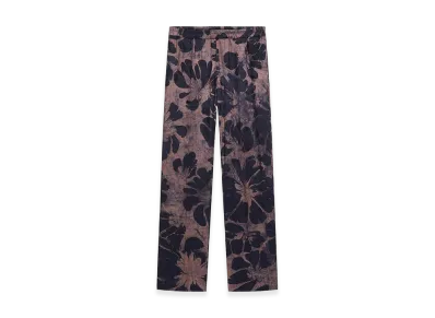 DRIES VAN NOTEN Viscose Floral Trousers "Multicolor"