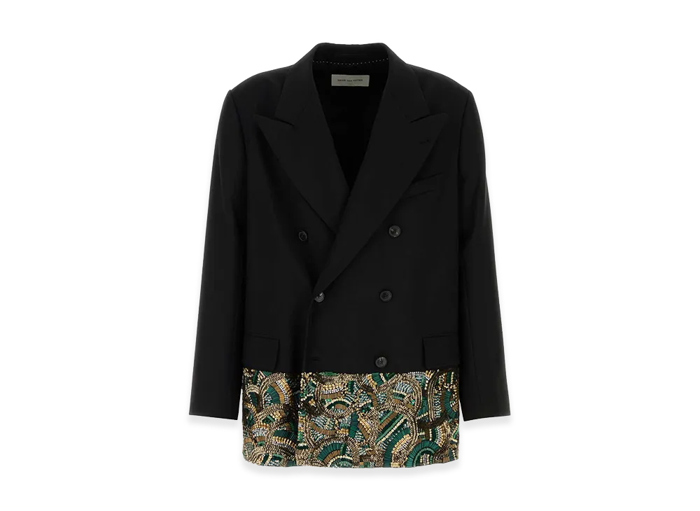 DRIES VAN NOTEN Wool Bosier Blazer "Black"