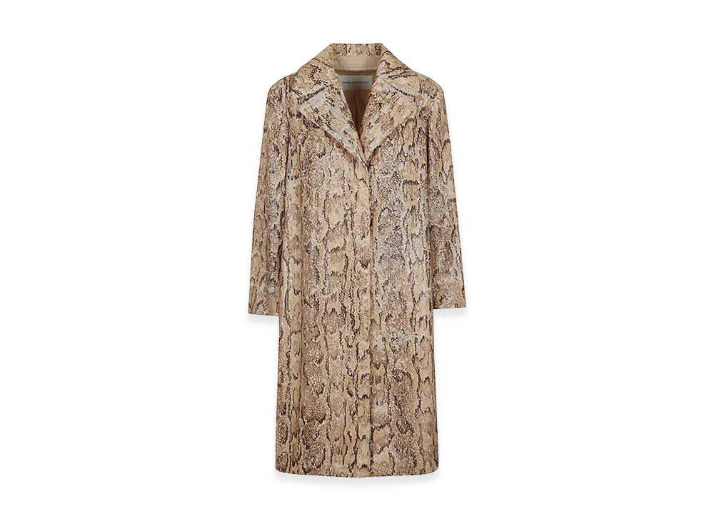 DRIES VAN NOTEN Women's Ricca Emb 1483 W.W.Coat "Beige"
