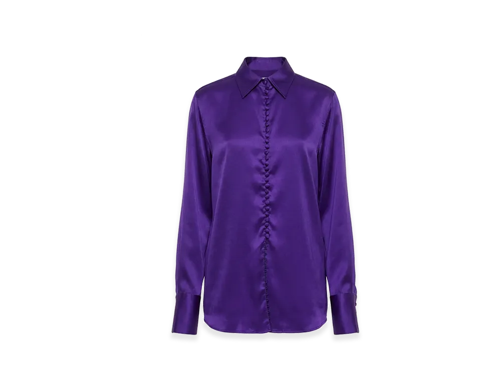 DRIES VAN NOTEN Women's Silk Shirt "Violet"