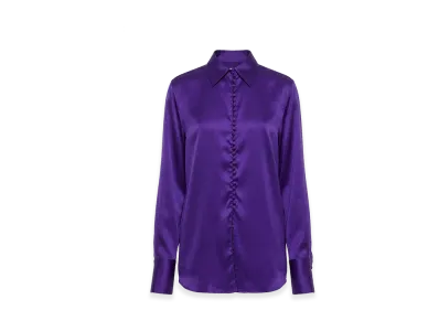DRIES VAN NOTEN Women's Silk Shirt "Violet"
