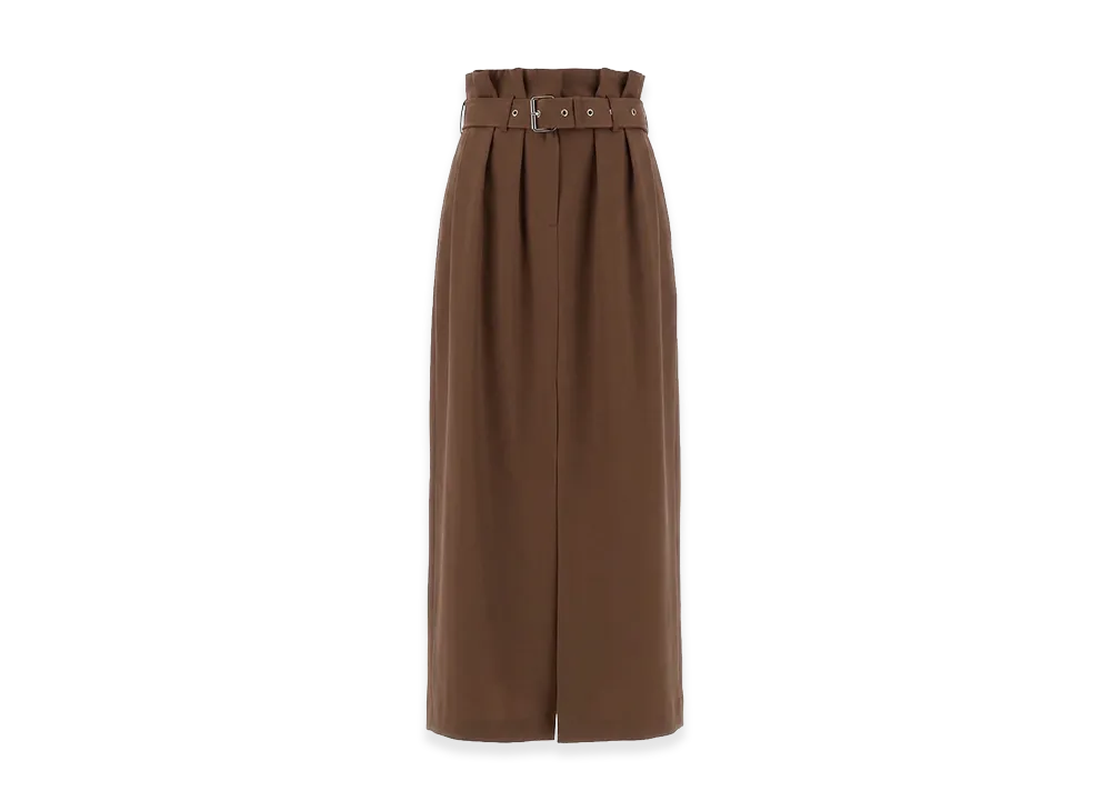 DRIES VAN NOTEN Women's Wool Skirt With Belt "Brown"