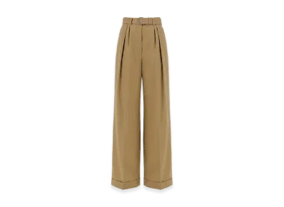 DRIES VAN NOTEN Women's Wide-Leg Pants With Belt "Beige"