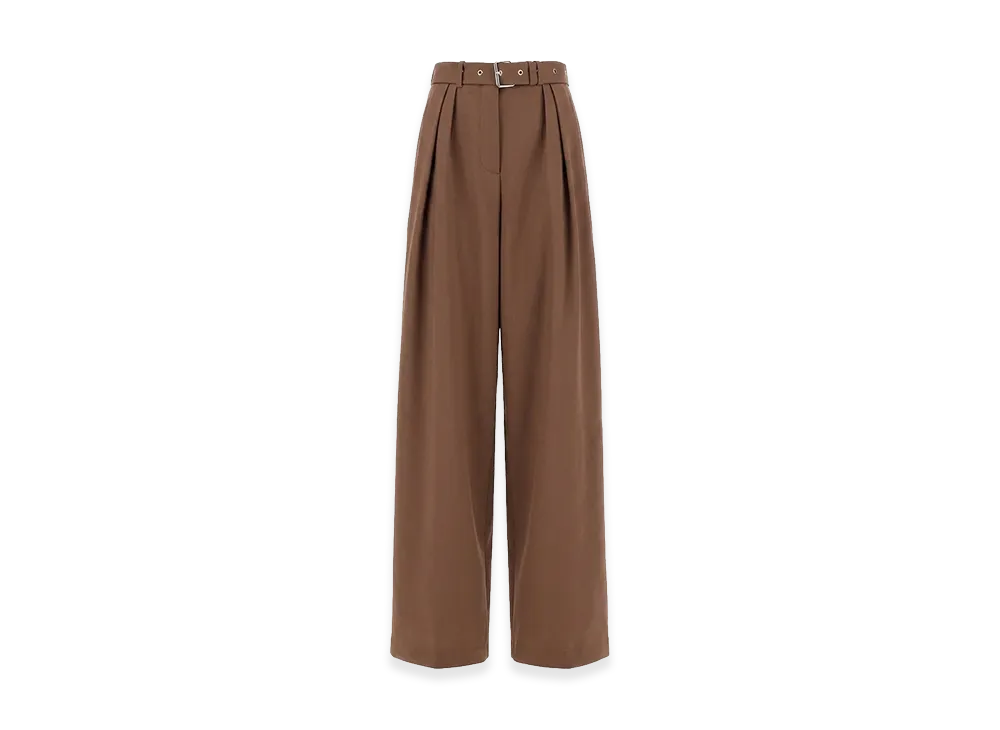 DRIES VAN NOTEN Women's Wide-Leg Pants With Belt "Brown"