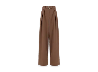 DRIES VAN NOTEN Women's Wide-Leg Pants With Belt "Brown"