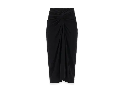 DRIES VAN NOTEN Women's Draped Herchive Skirt "Black"