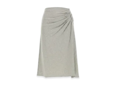 DRIES VAN NOTEN Women's Draped Hevira Skirt "Gray"