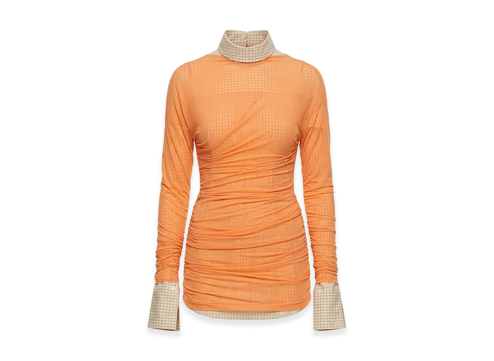 DRIES VAN NOTEN Women's Tulle Tops. "Rose"