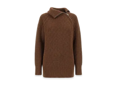 DRIES VAN NOTEN Women's Shirt With Zip. "Brown"