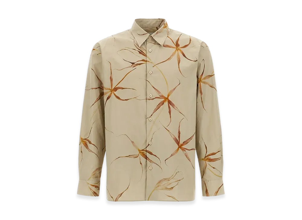 DRIES VAN NOTEN Tulip Print Shirt "Beige"