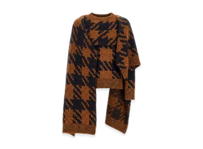 DRIES VAN NOTEN Wool Scarf "Brown"
