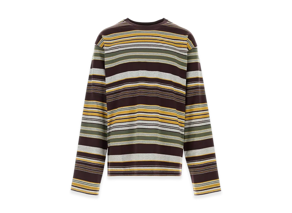 DRIES VAN NOTEN Embroidered Cotton Oversize Hember Long Sleeve T-Shirt "Multicolor"