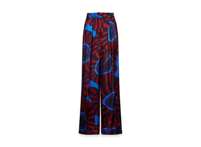 DRIES VAN NOTEN Women's Printed Wide-Leg Trousers "Multicolor"