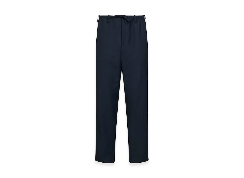 DRIES VAN NOTEN Wool Penny Straight-Leg Trousers "Navy Blue"