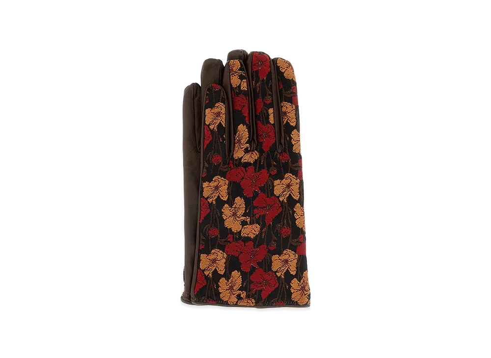 DRIES VAN NOTEN Cotton And Leather Gloves "Multicolor"