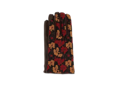 DRIES VAN NOTEN Cotton And Leather Gloves "Multicolor"