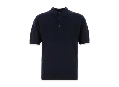 DRIES VAN NOTEN Wool Murice Polo Shirt "Navy Blue"