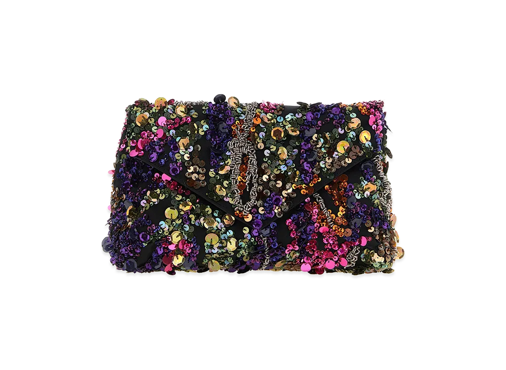 DRIES VAN NOTEN Women's Embellished Envelope Clutch "Multicolor"