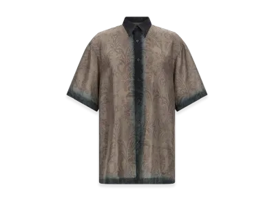 DRIES VAN NOTEN Silk Short Sleeve Shirt With Shaded Effect "Multicolor"