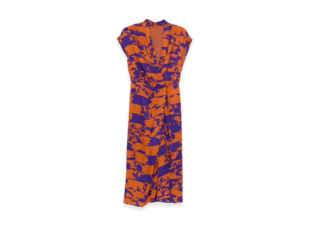 DRIES VAN NOTEN Women's Dress "Orange/Purple"