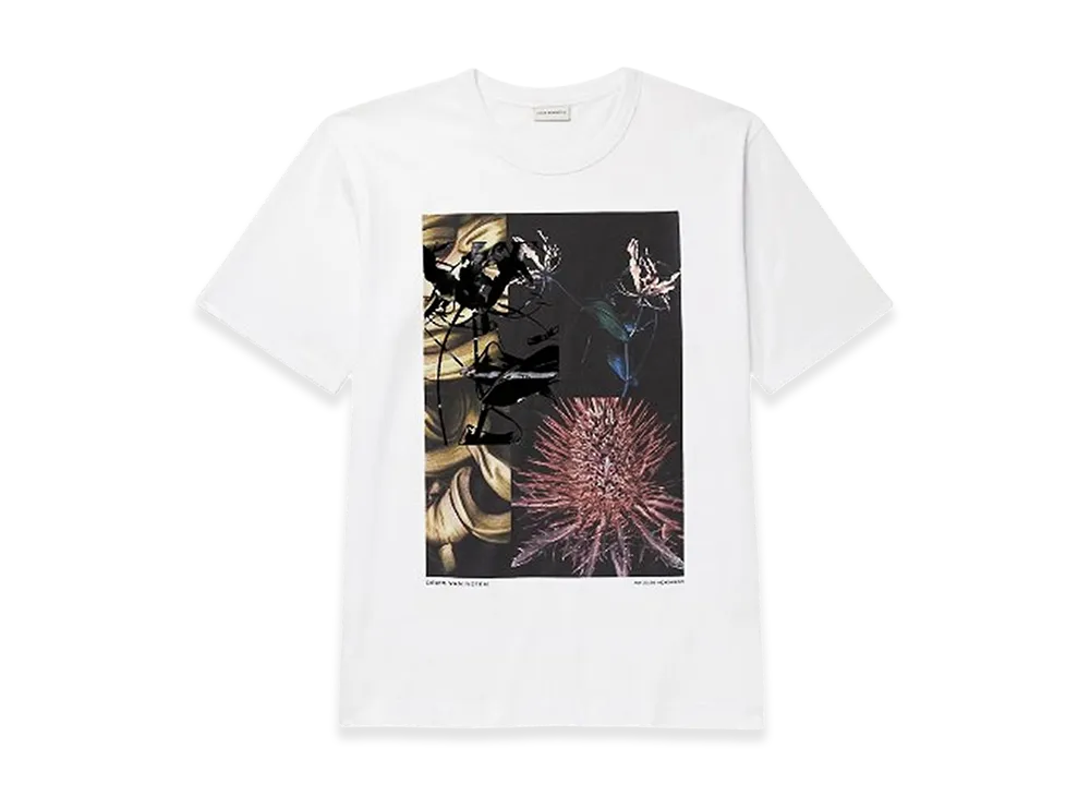 DRIES VAN NOTEN Heer Print T-Shirt "White"