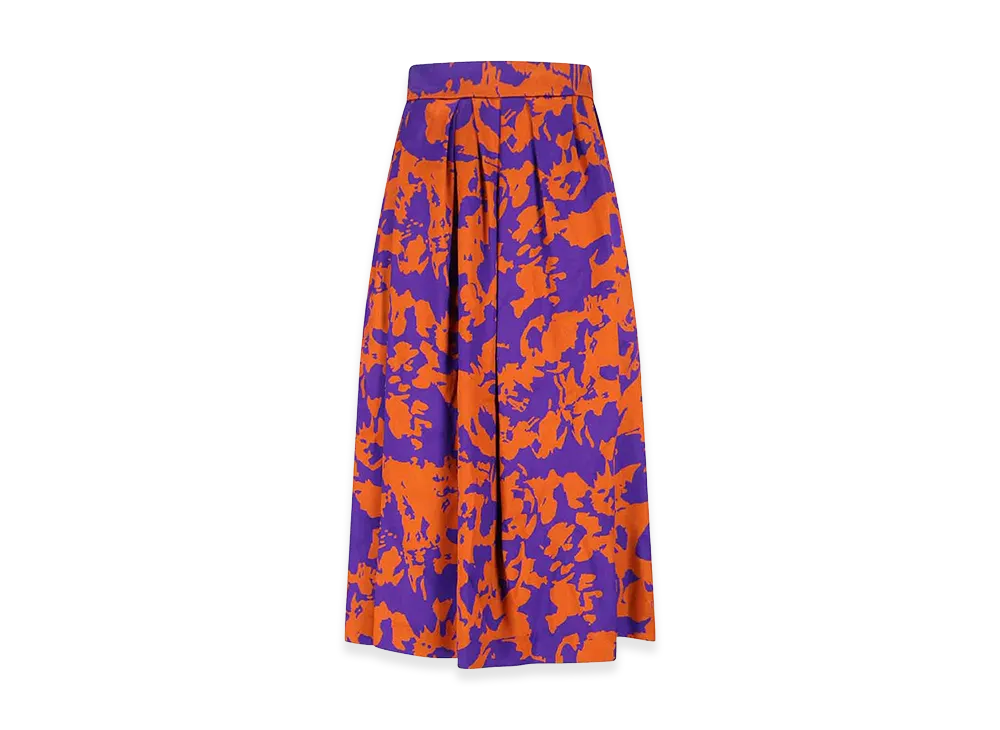 DRIES VAN NOTEN Women's Midi Skirt "Orange/Purple"