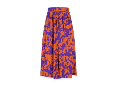 DRIES VAN NOTEN Women's Midi Skirt "Orange/Purple"
