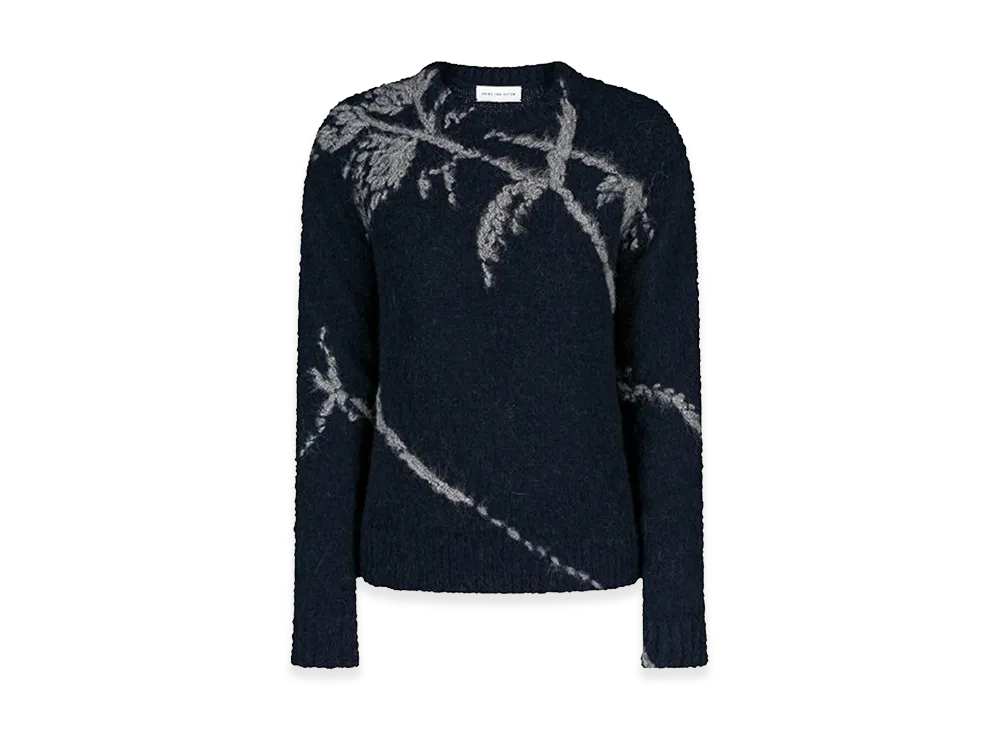 DRIES VAN NOTEN Mouche Sweater In Alpaca Blend "Blue"