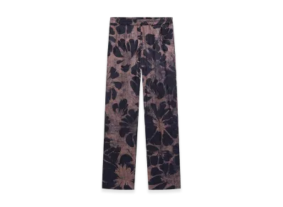 DRIES VAN NOTEN Viscose Floral Trousers "Multicolor"
