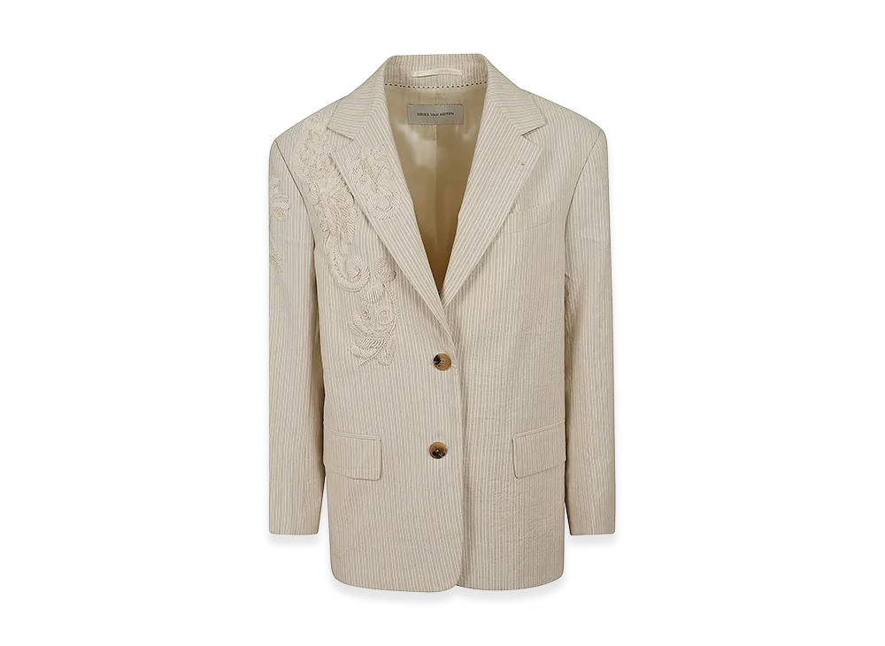 DRIES VAN NOTEN Women's Tailored Blazer "Beige"