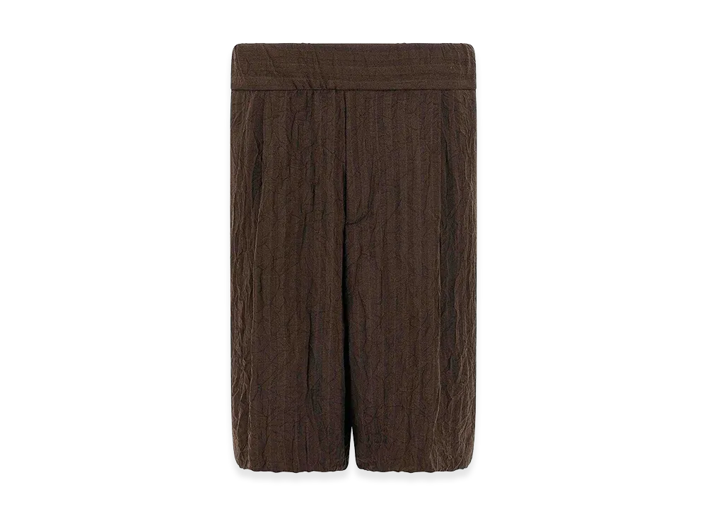 DRIES VAN NOTEN Plate Bermuda Shorts "Brown"