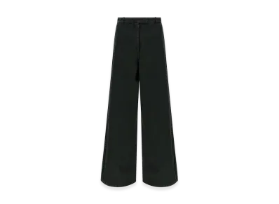 DRIES VAN NOTEN Women's Velvet Insert Jeans "Green"