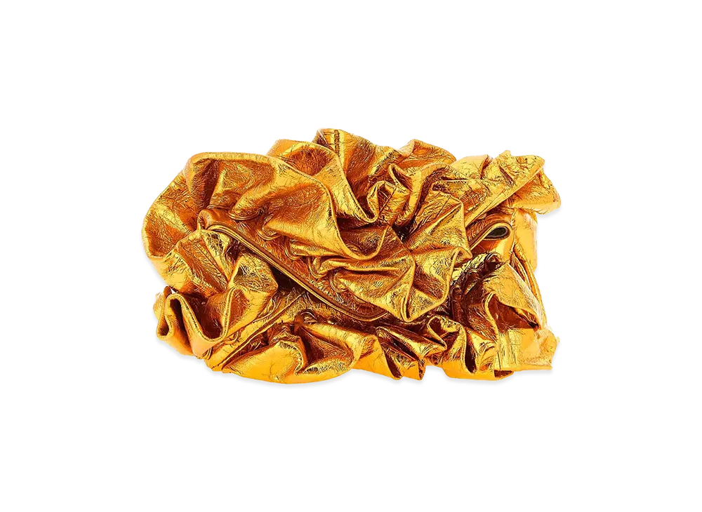 DRIES VAN NOTEN Women's Ruffle Clutch "Orange"