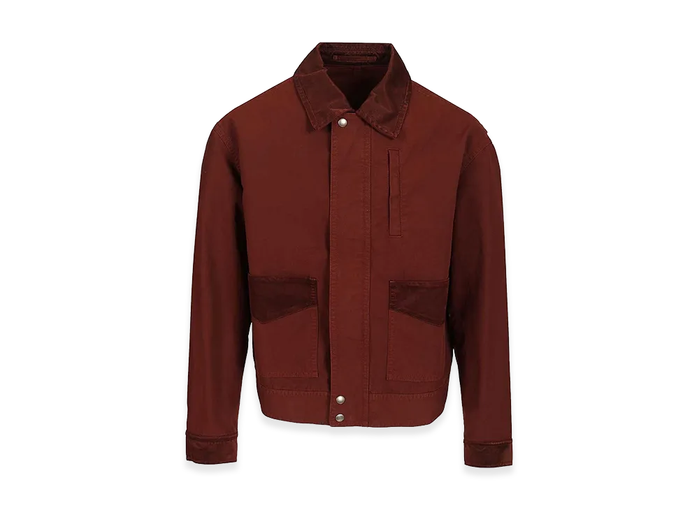 DRIES VAN NOTEN Cotton Blend Blouson "Dark Red"