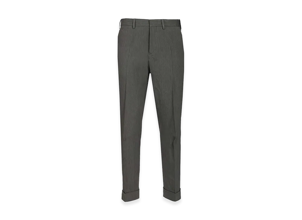 DRIES VAN NOTEN Tailored Linen Blend Trousers "Gray"