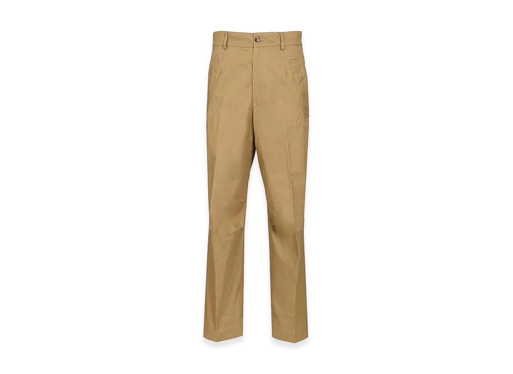 DRIES VAN NOTEN Cotton Twill Trousers "Beige"