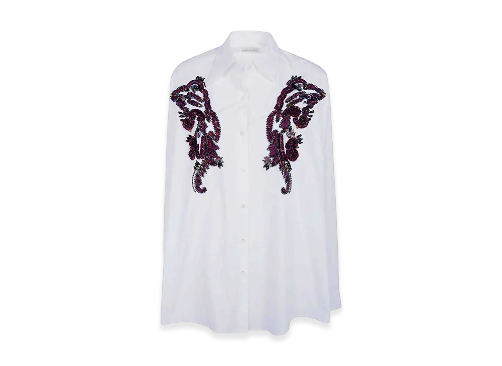 DRIES VAN NOTEN Women's Casia Embroidered Shirt "White"