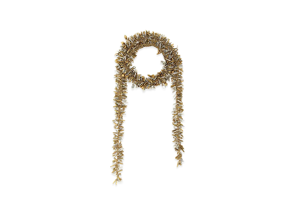 DRIES VAN NOTEN Women's embroidered Scarf Necklace "Silver"